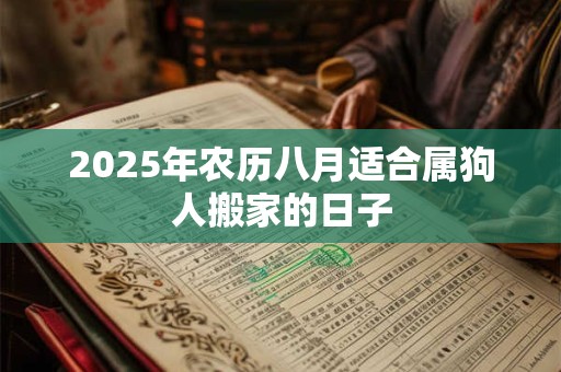 2025年农历八月适合属狗人搬家的日子
