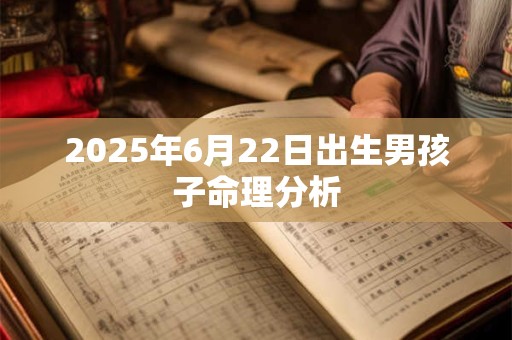 2025年6月22日出生男孩子命理分析