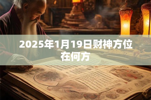 2025年1月19日财神方位在何方