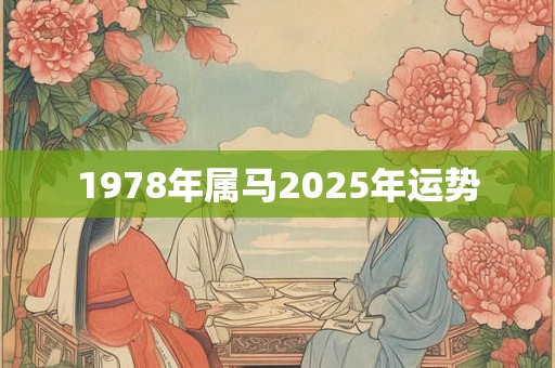1978年属马2025年运势