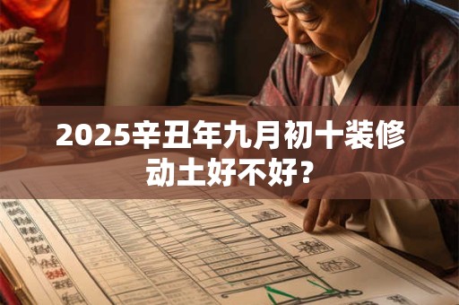 2025辛丑年九月初十装修动土好不好？