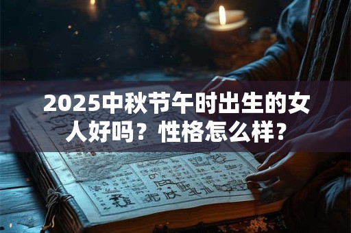 2025中秋节午时出生的女人好吗？性格怎么样？