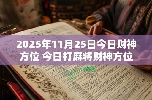 2025年11月25日今日财神方位 今日打麻将财神方位一览表