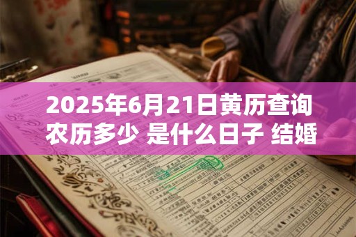 2025年6月21日黄历查询 农历多少 是什么日子 结婚吉时