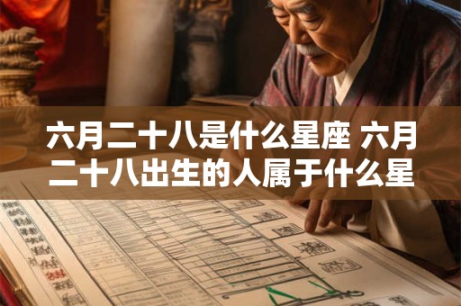 六月二十八是什么星座 六月二十八出生的人属于什么星座
