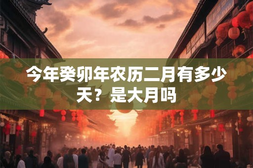 今年癸卯年农历二月有多少天？是大月吗