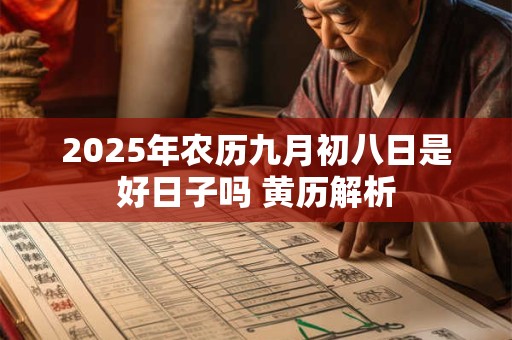 2025年农历九月初八日是好日子吗 黄历解析
