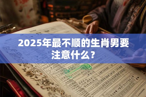 2025年最不顺的生肖男要注意什么？