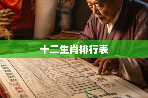 十二生肖排行表