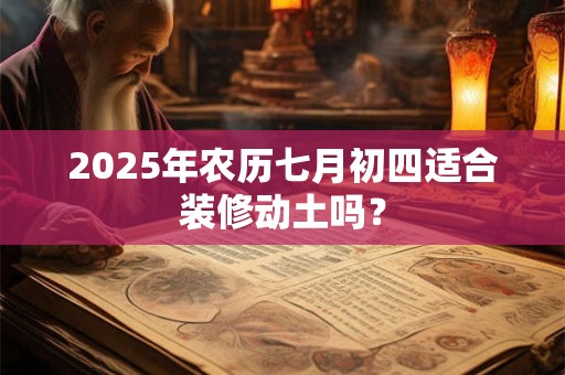 2025年农历七月初四适合装修动土吗？