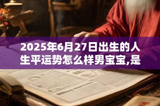2025年6月27日出生的人生平运势怎么样男宝宝,是哪个生肖 2025年6月27日出生的人生平运势怎么样男宝宝,是哪个生肖