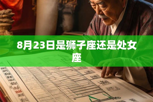 8月23日是狮子座还是处女座