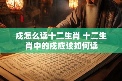 戌怎么读十二生肖 十二生肖中的戌应该如何读