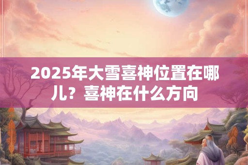 2025年大雪喜神位置在哪儿？喜神在什么方向