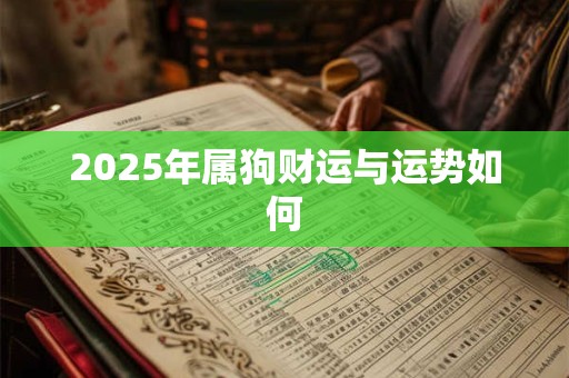 2025年属狗财运与运势如何