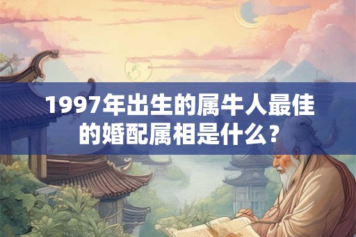 1997年出生的属牛人最佳的婚配属相是什么？