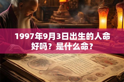 1997年9月3日出生的人命好吗？是什么命？