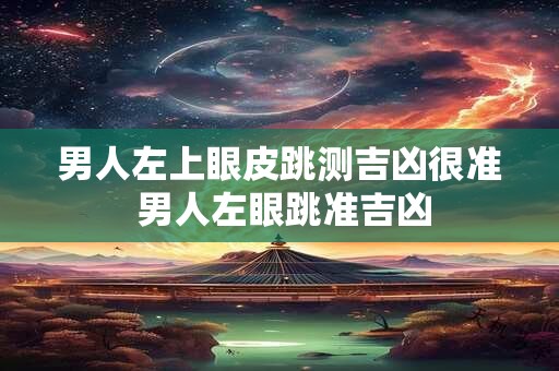 男人左上眼皮跳测吉凶很准 男人左眼跳准吉凶