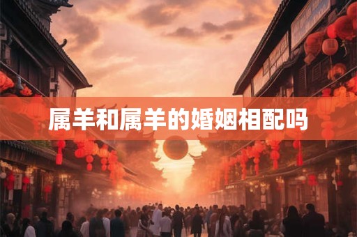 属羊和属羊的婚姻相配吗