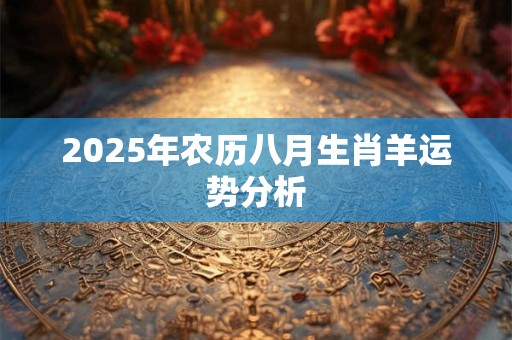 2025年农历八月生肖羊运势分析