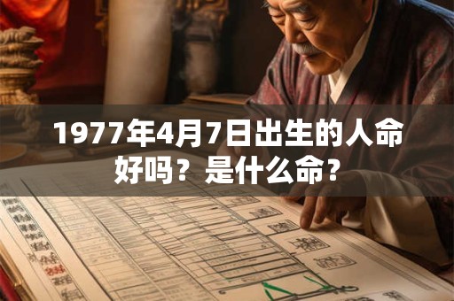 1977年4月7日出生的人命好吗？是什么命？