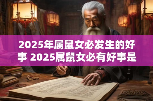 2025年属鼠女必发生的好事 2025属鼠女必有好事是真的吗