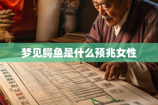梦见鳄鱼是什么预兆女性