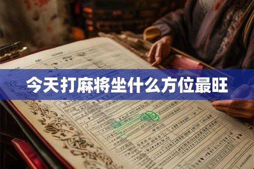 今天打麻将坐什么方位最旺