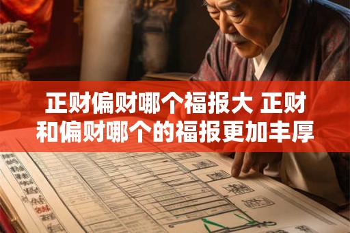 正财偏财哪个福报大 正财和偏财哪个的福报更加丰厚