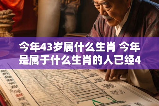 今年43岁属什么生肖 今年是属于什么生肖的人已经43岁了