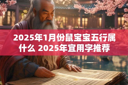 2025年1月份鼠宝宝五行属什么 2025年宜用字推荐