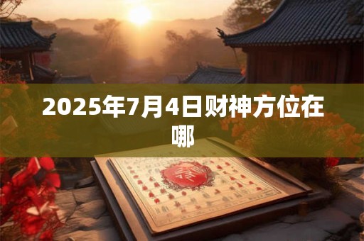 2025年7月4日财神方位在哪