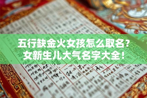 五行缺金火女孩怎么取名？女新生儿大气名字大全！