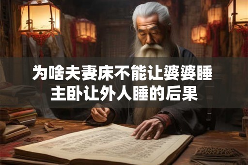为啥夫妻床不能让婆婆睡 主卧让外人睡的后果