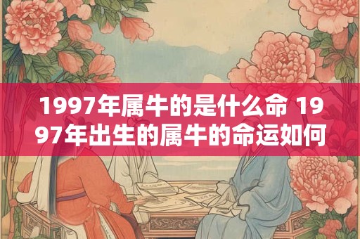 1997年属牛的是什么命 1997年出生的属牛的命运如何