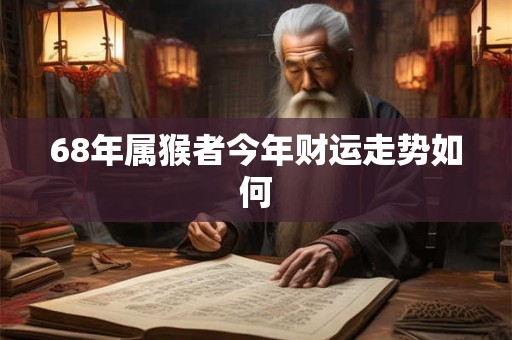 68年属猴者今年财运走势如何