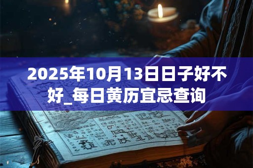 2025年10月13日日子好不好_每日黄历宜忌查询
