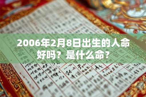 2006年2月8日出生的人命好吗？是什么命？