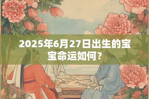 2025年6月27日出生的宝宝命运如何？