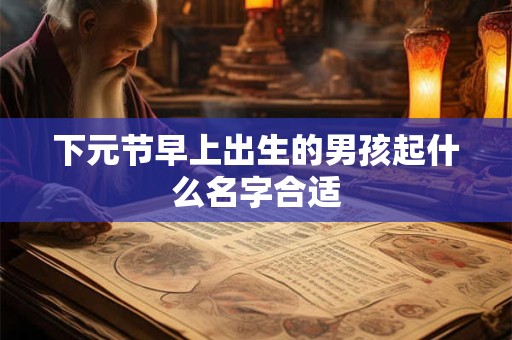 下元节早上出生的男孩起什么名字合适