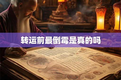 转运前最倒霉是真的吗