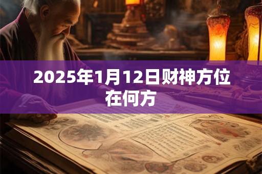 2025年1月12日财神方位在何方 2025年1月12日财神方位在何方