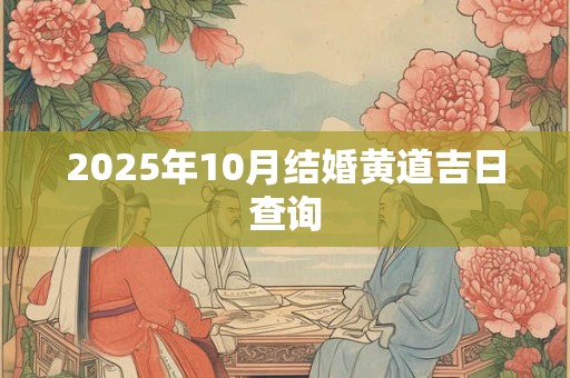 2025年10月结婚黄道吉日查询