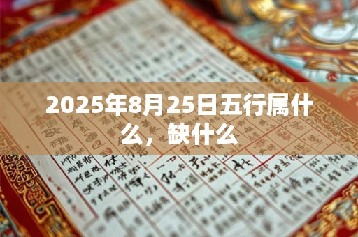 2025年8月25日五行属什么，缺什么