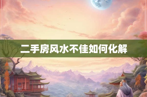 二手房风水不佳如何化解
