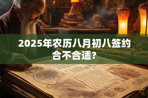 2025年农历八月初八签约合不合适? 2025年农历八月初八签约合不合适?