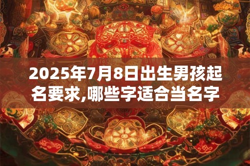 2025年7月8日出生男孩起名要求,哪些字适合当名字