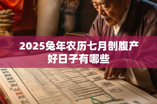 2025兔年农历七月剖腹产好日子有哪些