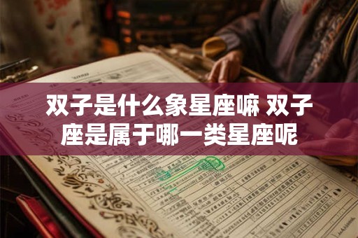 双子是什么象星座嘛 双子座是属于哪一类星座呢