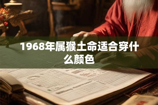 1968年属猴土命适合穿什么颜色